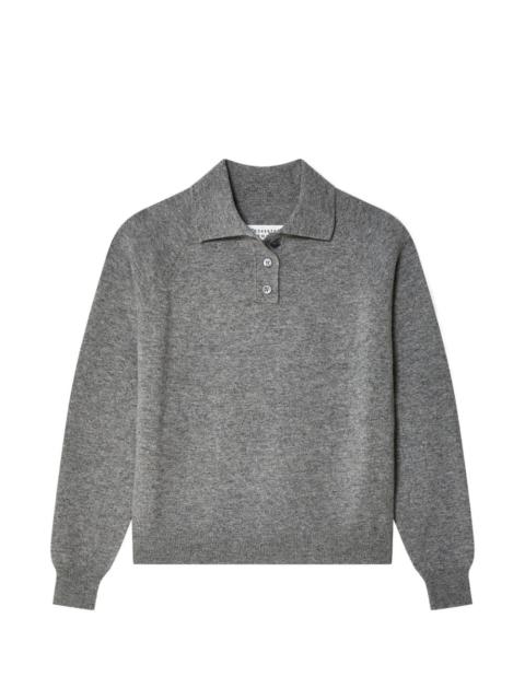 fine-knit polo shirt