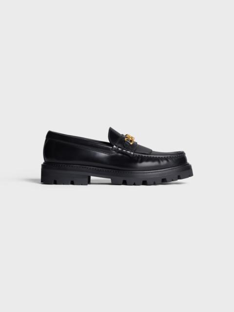 CELINE MARGARET LOAFER WITH TRIOMPHE CHAIN in POLISHED BULL