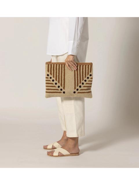 LUSSO STRIPE CLUTCH