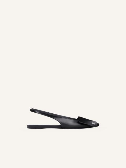 FOLD LEATHER SLINGBACK BALLERINAS