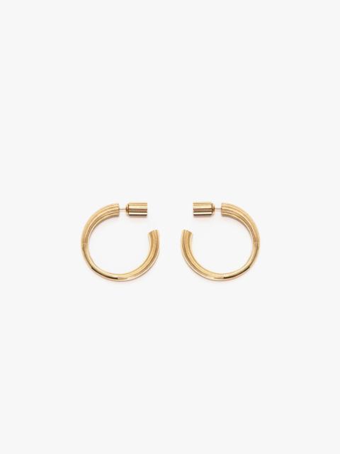 Cufflink Earrings In Light Gold