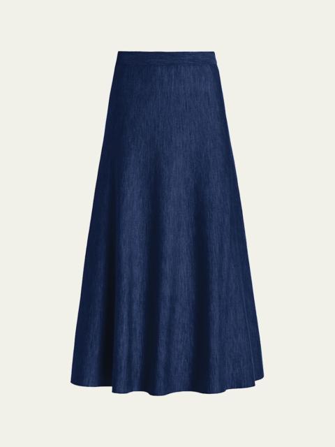 Freddie Heathered Wool-Cashmere Midi Skirt