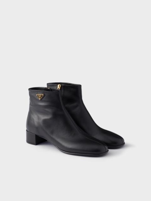 Nappa leather booties