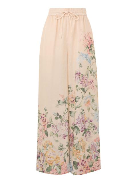 パンツ Zimmermann Relaxed Floral Print Trousers With Elasticated Zimmermann Floral print wide-leg relaxed trousers | The