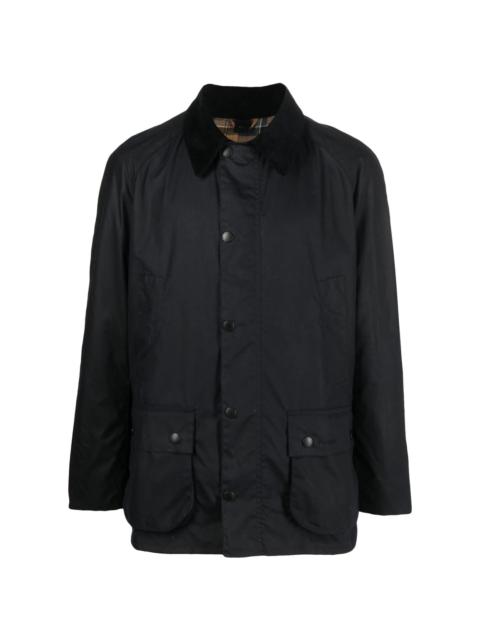 collared wax jacket
