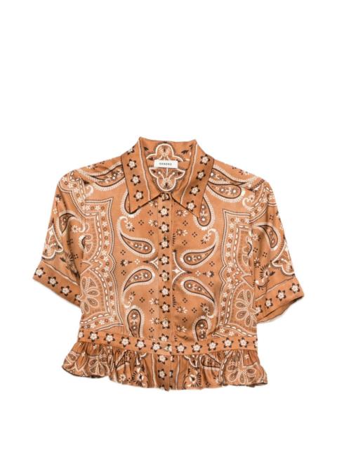 Vanessi paisley ruffled shirt