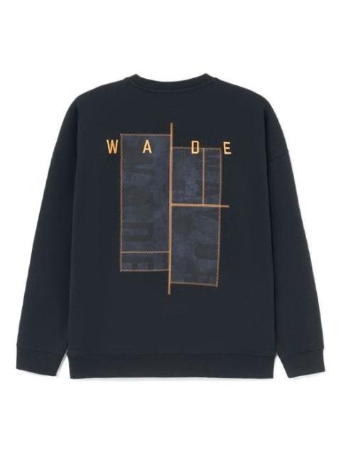 Li-Ning Wade Series Alphabet Embroidered Round Neck Pullover 'Black' AWDS109-1