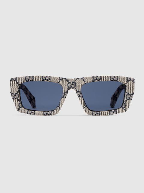 Rectangular frame sunglasses