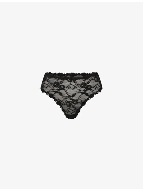 Sheer Floral Stretch-Lace Briefs
