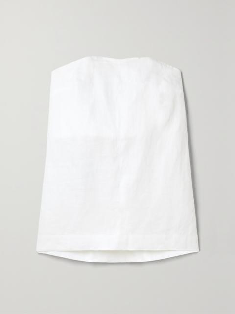 + Net Sustain Delphi Strapless Organic Linen Top