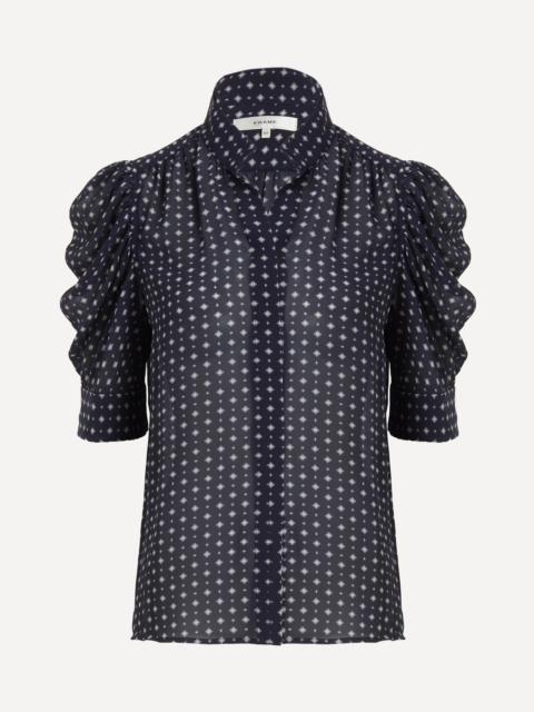Gillian Tie Print Silk Shirt