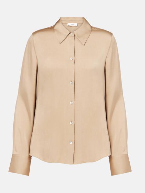 Silk-blend satin shirt