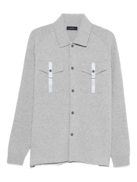 ribbed-sleeve shirt jacket