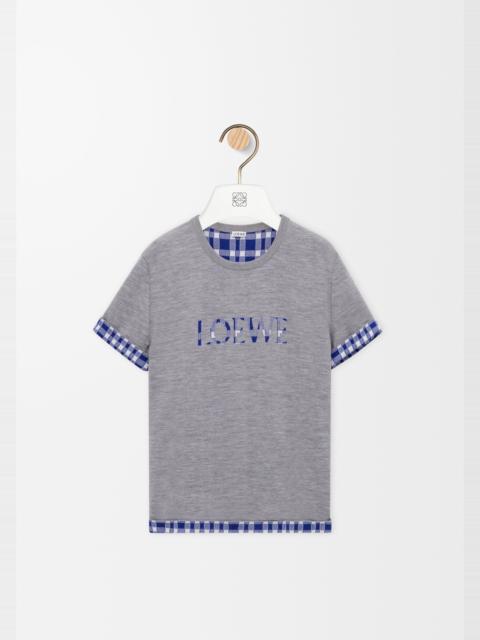 Top in wool and cotton