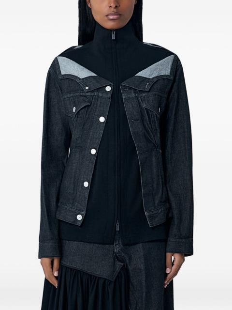 contrast-panel denim jacket