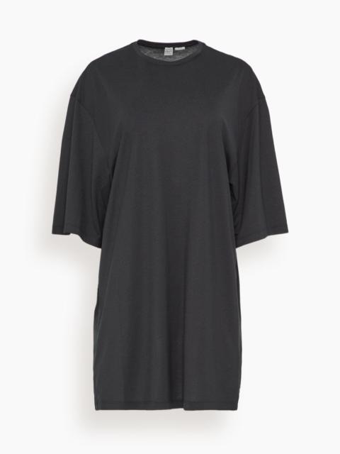 Relaxed Tee Dress in Black