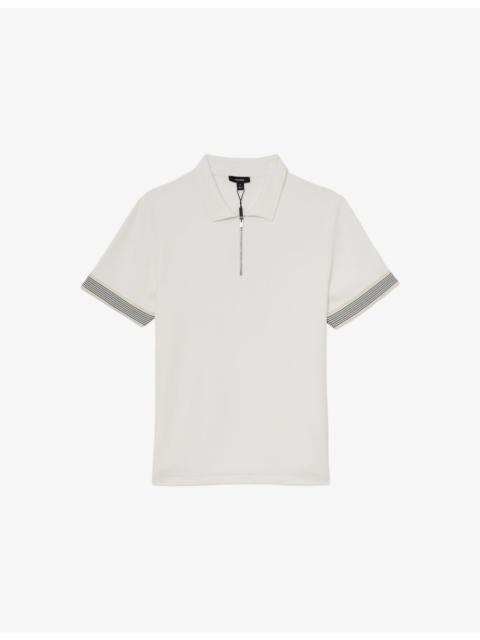Bruno Half-Zip Stretch-Woven Polo Shirt