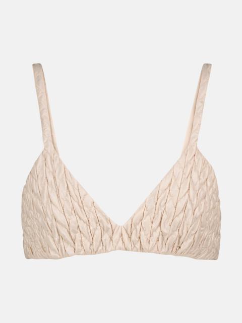 Quilted nylon bralette