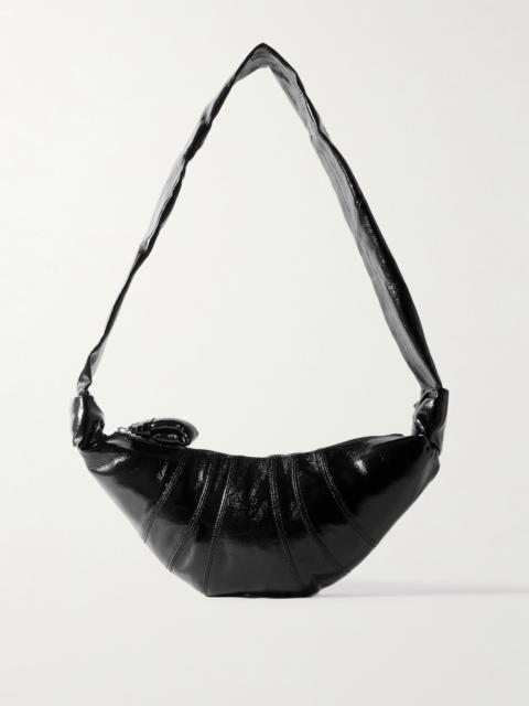 Croissant Small Paneled Coated-canvas Shoulder Bag