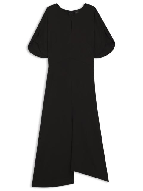 KEYHOLE-NECKLINE DRESS IN SOFT CREPE