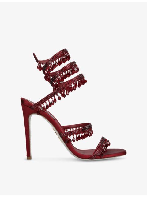 Chandelier 105 Crystal-Embellished Satin Heeled Courts