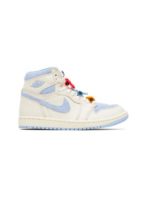 Off-White & Blue Air Jordan 1 OG Sneakers