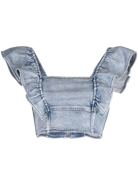 denim crop top