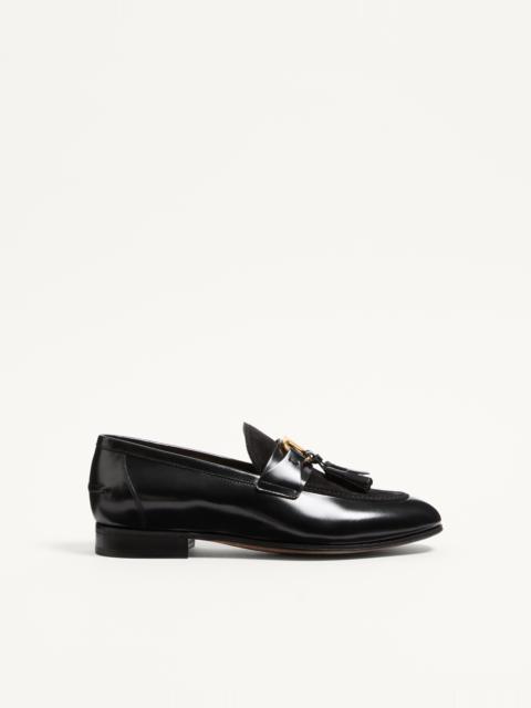 VANITEUX CALFSKIN AND SPLIT LEATHER LOAFER