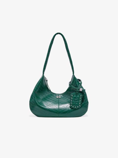 GREEN CROCO MEDIUM HOBO BAG