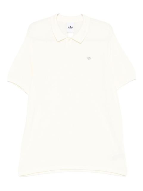 logo-plaque polo shirt