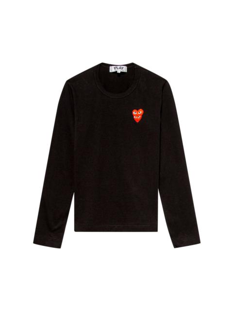 Comme des Garçons PLAY Double Heart Long-Sleeve T-Shirt 'Black'