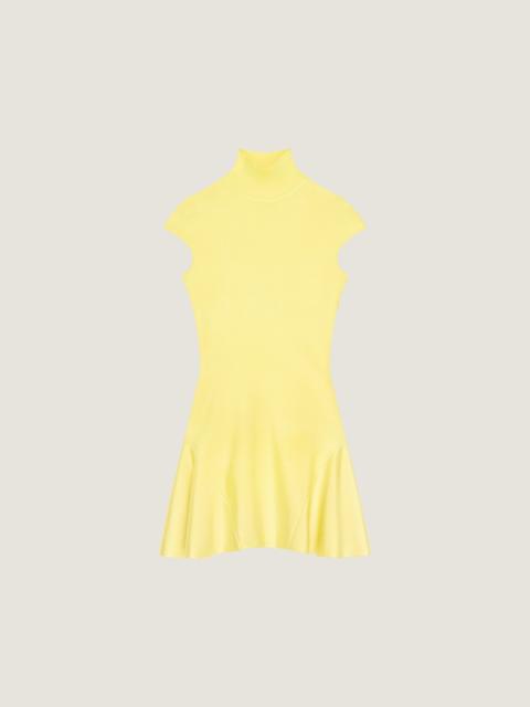 MINI DRESS WITH FLARED SKIRT IN WOOL VISCOSE