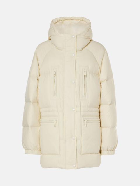 Shearling-trimmed down jacket