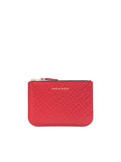 embossed leather wallet