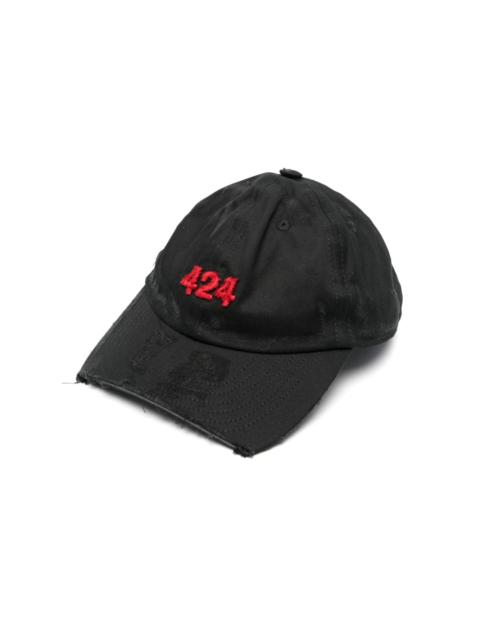 distressed cotton cap