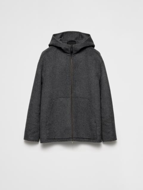 Wool hoodie jacket