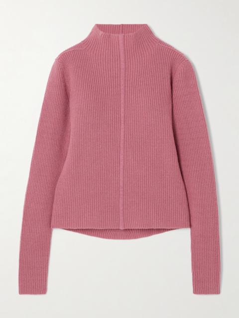 Maglia Ribbed Cashmere And Wool-blend Turtleneck Sweater