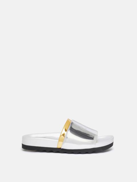 Double-Chromatic Slide-On Sandals