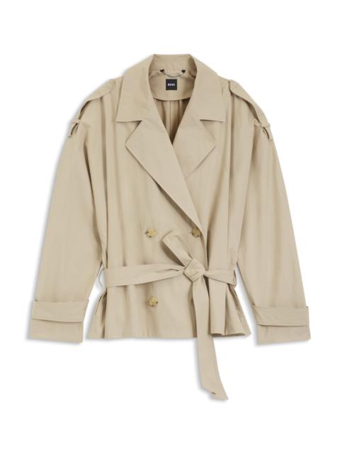 BELTED COAT IN COTTON POPLIN