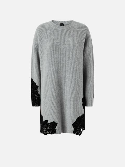 KNIT MINI DRESS WITH LACE