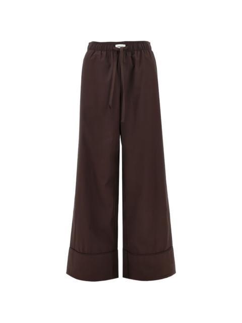 drawstring palazzo trousers