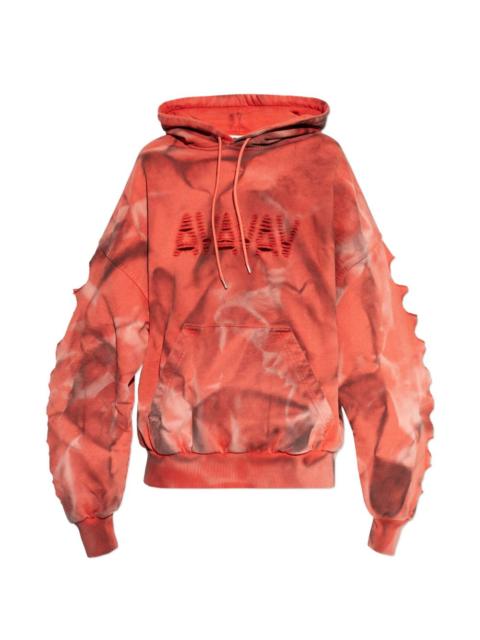 laser cut logo hoodie