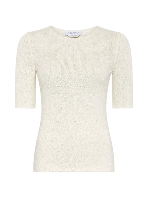 Valentia Knit T-Shirt in Off White Mulberry Silk