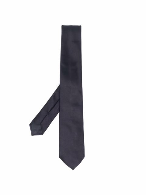 pointed-tip silk tie