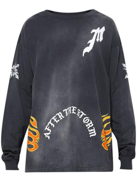 graphic-print long-sleeve T-shirt