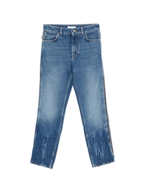 zip-detail cropped jeans
