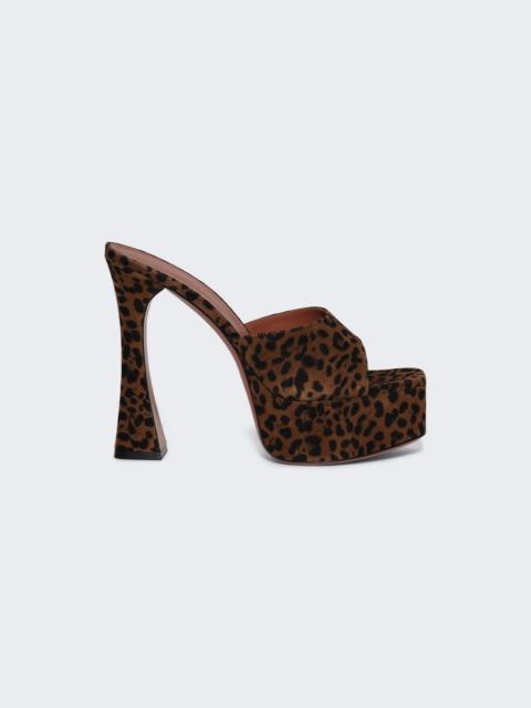 Dalida Plateau Slipper Leopard Printed Suede