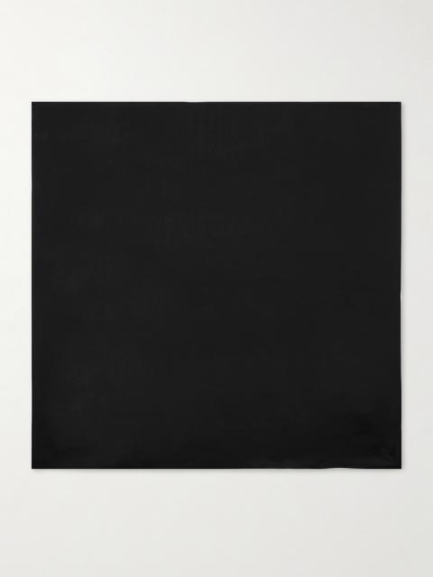 Embroidered Satin Scarf