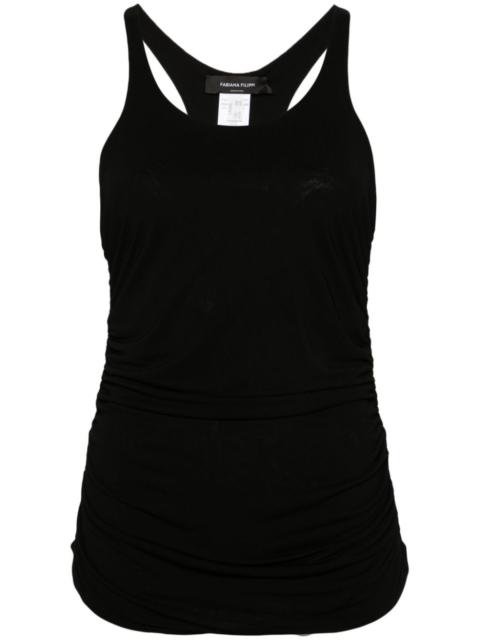 ruched racerback tank top