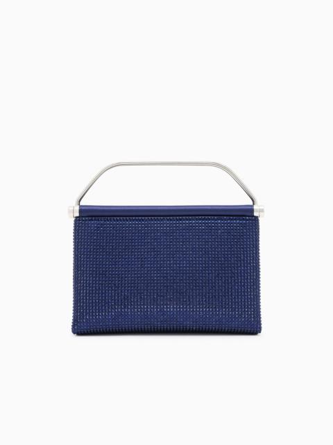 SMALL SATIN AND RHINESTONE HANDBAG
